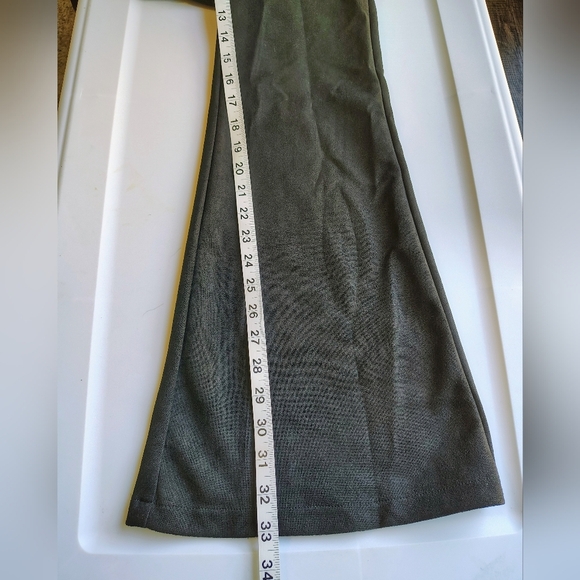 Pretty little Thing faux suede flared lace up pullover Pants black 4 Oversized. - Picture 10 of 17